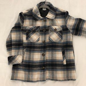 plaid overshirt jacket